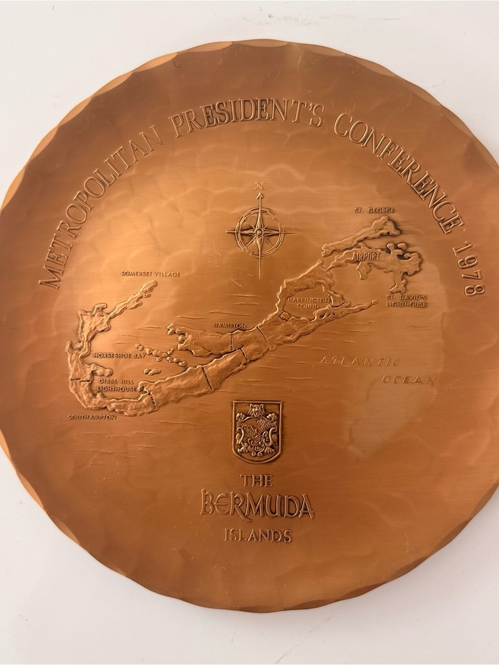 Bronze Plate Commemorative 1978 Bermuda Metropolitan President’s Conference